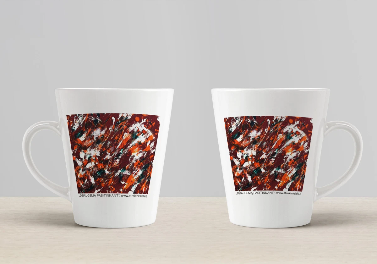 Latte puodelis ,,Džiaugsmą pasitinkant''