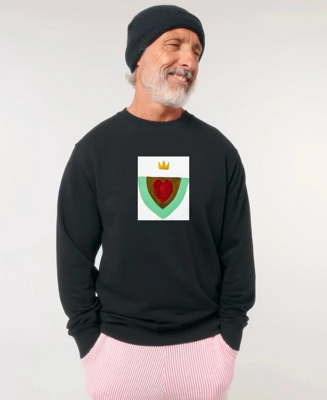Ikoniškas unisex megztinis ,,Karališka širdis" 2