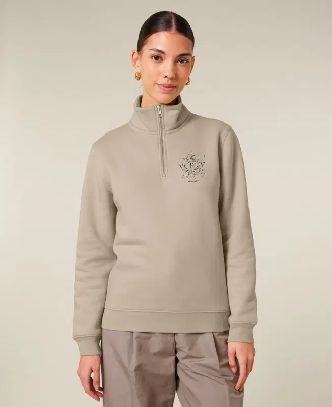 Unisex džemperis su trumpu užtrauktuku ,,Logo"