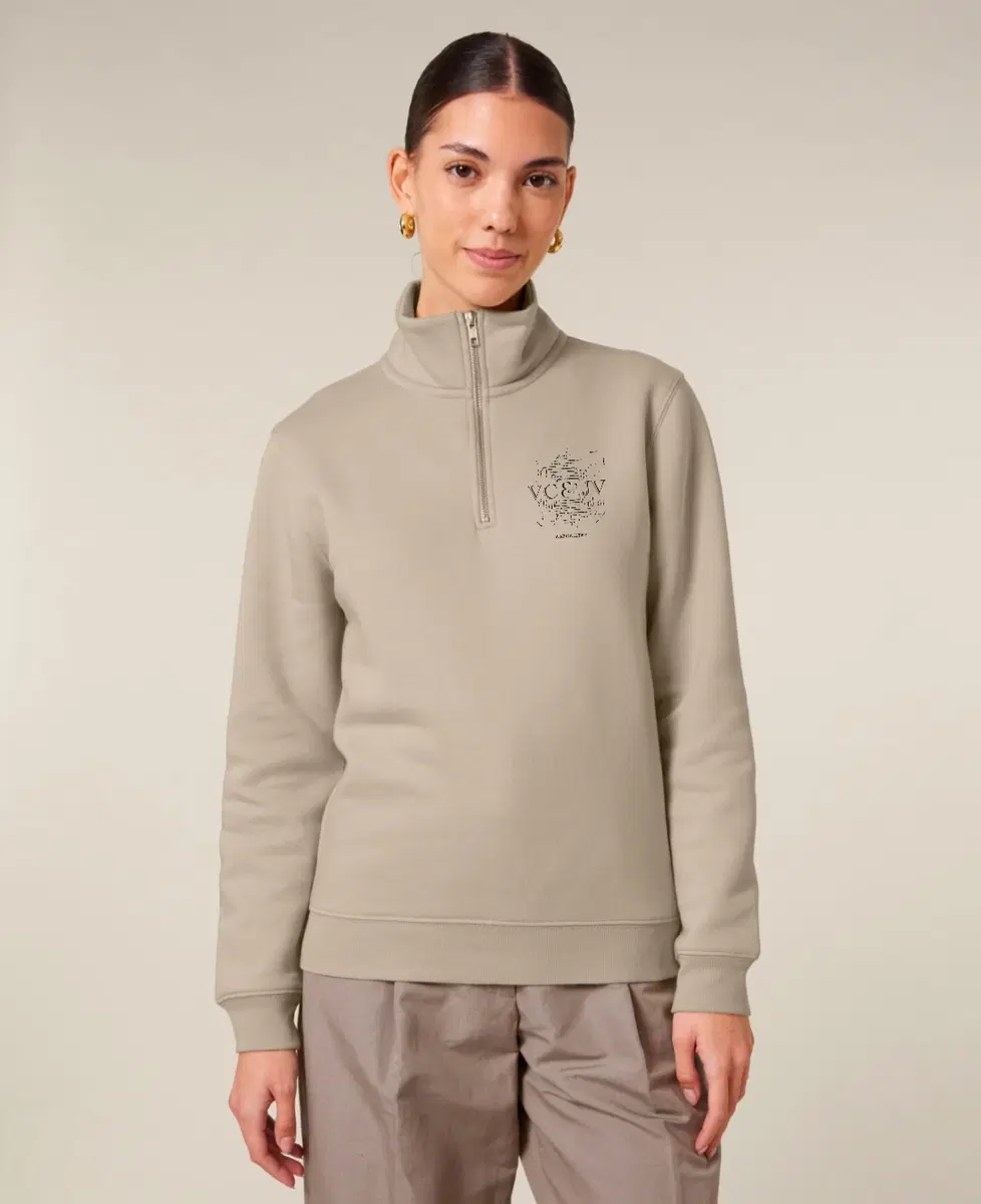 Unisex džemperis su trumpu užtrauktuku ,,Logo"