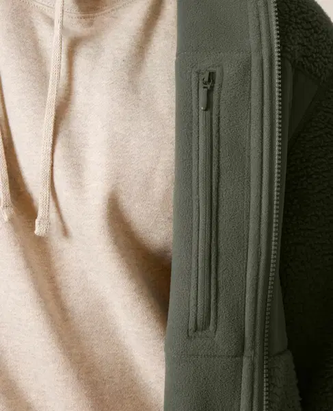 Laisva unisex šerpa striukė ,,Logo" 3