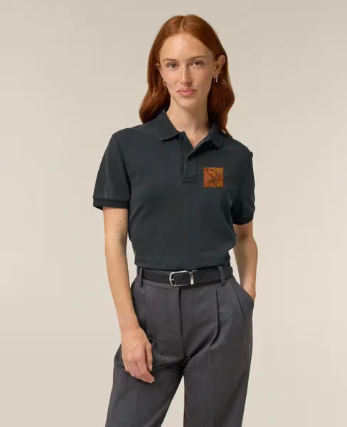 Vintažiniai unisex polo marškinėliai ,,Aguonėlė" 2