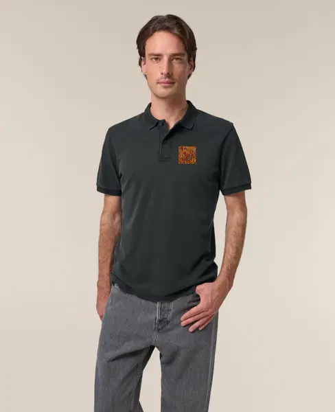Vintažiniai unisex polo marškinėliai ,,Aguonėlė" 3