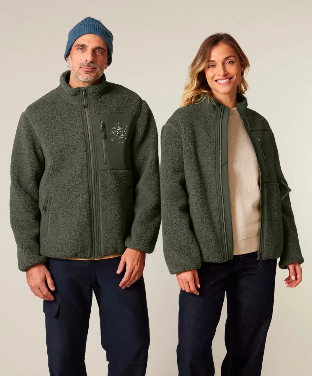 Laisva unisex šerpa striukė ,,Logo"